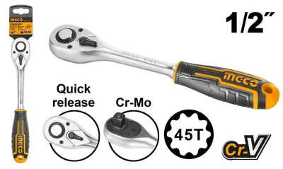 Obrázok produktu pre Račňa 1/4'' 45T Ingco