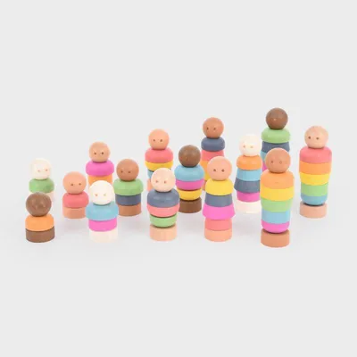Immagine prodotto di Tickit Rainbow Wooden Community People, 3 anni, Legno, Multicolore