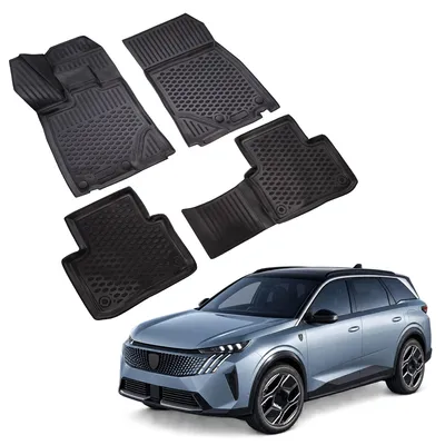 Immagine prodotto di 3D Tappeti Tappetini Auto In Gomma Su Misura Per Peugeot 5008 3 Crossover Dal 2024 Mild Hybrid 4pcs