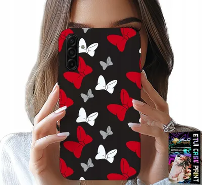 Image de Etui Do Samsung Galaxy A57 5G - Kokardki Czerwono Białe Myszka, Wzory
