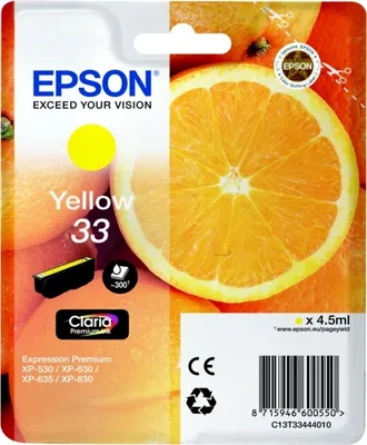 Produktbild von Epson C13T33444010 Druckerpatrone 33 gelb