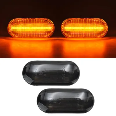 Für Seat / Skoda / Ford 2x LED Seitenblinker Blinker Schwarz Smoke in der Farbe Schwarz von Goingfast