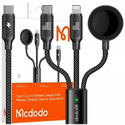 Immagine prodotto di Mcdodo Caricatore Induttivo Per Apple Watch 3In1 Cavo Per Iphone Macbook 100W
