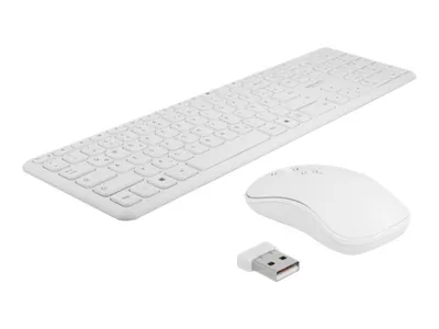 Produktbild von Delock USB Tastatur und Maus Set 2,4 GHz kabellos weiß