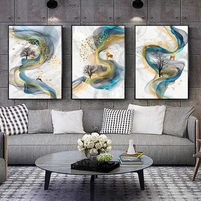 Produktbild von TPFLiving Kunstdruck LW-08 (OHNE RAHMEN) Poster - Leinwand - Wandbild - Hochauflösender Giclée-Druck, langlebig und hochwertig - Abstrakte Motive -  - Größe: 60x80cm