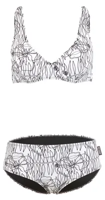 Produktbild von BECO the world of aquasports Bikini Flower Lines mit femininem Herzdekolleté weiß 46 C