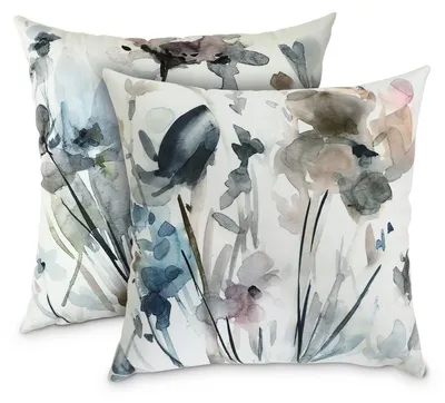 Immagine prodotto di Set di 2 federe decorative vintage con motivo floreale, 50x50 cm