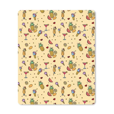 Produktbild von MuchoWow® Mauspad Mousepad Sommer - Obst - Cocktails - Muster 30x40 cm - Mousepads - Maus Mat - Pad - Mausunterlage - Mausmatten