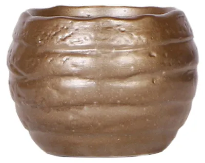 Produktbild von Übertopf "Bienenkorb" - gold - edle Optik - passend für 6cm Pflanztöpfe