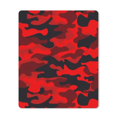 Produktbild von MuchoWow® Mauspad Mousepad Tarnmuster - Rot - Muster 30x40 cm - Mousepads - Maus Mat - Pad - Mausunterlage - Mausmatten