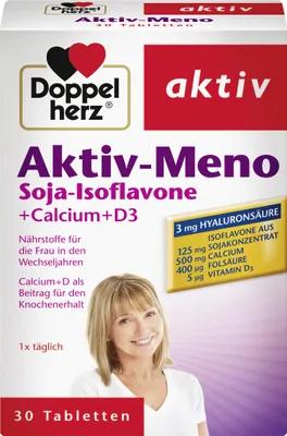 Produktbild von Doppelherz | Aktiv-Meno Soja-Isoflavone + Calcium + D3 | 30 Tabletten