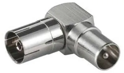 Produktbild von 90-Grad-Winkeladapter TV-Antennenstecker und -Buchse