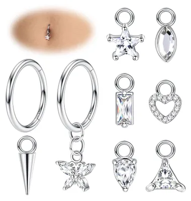 Image de Piercing nombril en acier chirurgical, piercing hélix pour femmes