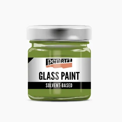 Immagine prodotto di PENTART Colore per vetro a base solvente, 30 ml, oliva