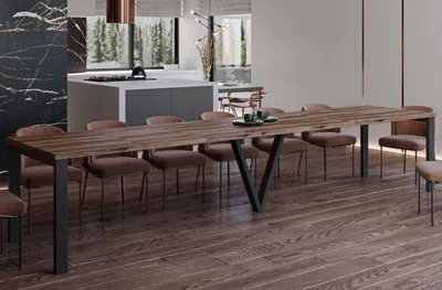 Produktbild von ENDO-Möbel Ausziehbarer Esstisch XXL Titan 130-405cm (Eiche Monastery)