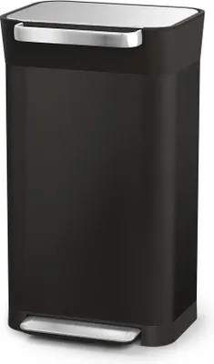 Image de Poubelle pratique de catégorie A avec filtre anti-odeurs - Capacité de 90 litres une fois repliée - Modèle rouge de 30 litres - Poubelle ménagère pour un usage quotidien