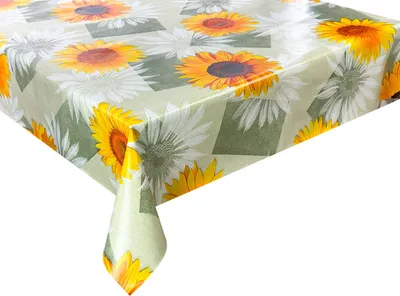 Zdjęcie produktu dla Cerata na stół Obrus Zmywalny Wodoodporny Ogrodowy Słoneczniki Kwiaty Fantastik 750-2 120x140 cm