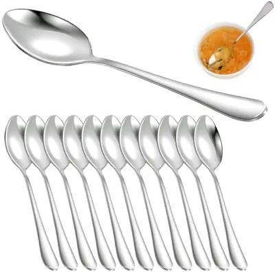 Obrázok produktu pre Kávová lyžička, 12 kusov kávová lyžička z nehrdzavejúcej ocele, dezertná lyžička, zrkadlový leštený dizajn, príbory kuchynské doplnky, na svadbu, párty, kaviareň, reštaurácia, 17 cm