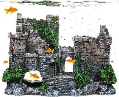 Productafbeelding van Aquariumdecoratie: klimrots, polyresin, 17 cm, geschikt voor vissen