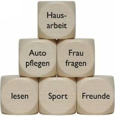 Produktbild von "Männer" Holzwürfel 30 mm Entscheidungswürfel - 4144