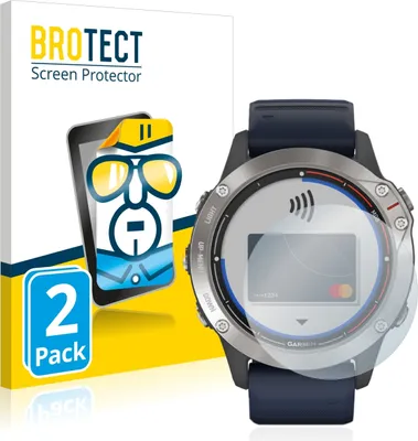 Produktbild von 2x Für Garmin quatix 6 Schutzfolie BROTECT Displayschutz Display Schutz Folie Klar Transparent