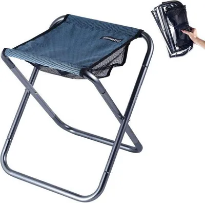 Obrázok produktu pre Ľahká skladacie stolička 36 x 33 x 40 cm – ideálna na túry a pikniky – nosnosť až 120 kg