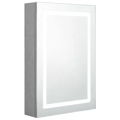 Obrázok produktu pre vidaXL LED kúpeľňová zrkadlová skrinka Betónová sivá 50x13x70 cm