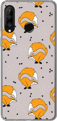 Produktbild von MuchoWow® Handyhülle Schutzhülle Hülle für Telefoonhoesje Huawei P30 Lite Mädchen - Fuchs - Tiere - Muster - Mädchen - Kinder - Kinder Silikon Softcase Handy Hülle - Handyhülle
