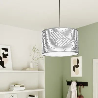 Image de INSPIRE - Lampe à suspension 1 lampe - SLOTS - 1 x E27 60W - Ø38 CM - Metaal - Nickel