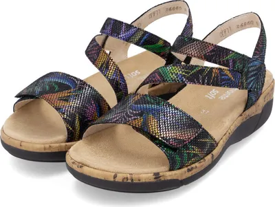 Produktbild von Remonte Damen-Sandalette Lite n Soft Schwarz-Mehrfarbig, Farbe:schwarz, EU Größe:41