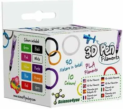 Produktbild von Science For You 3d-stift-nachfüllungen Mit Biologisch Abbaubarem Filament 50m Mehrfarbig  Mehrfarbig One Size