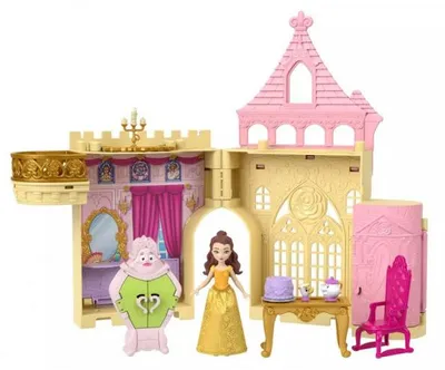 Image de Coffret le chateau de belle avec figurines et accessoires - disney princesse - maison poupee