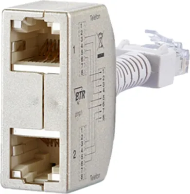 Produktbild von METZ CONNECT Cable Sharing Adapter pnp1, Telefon/Telefon, 2 St.