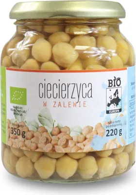 Obrázek produktu pro KICHERERBSEN VMARIENCE 350 g (220 g) (GLAS) -PLANETA