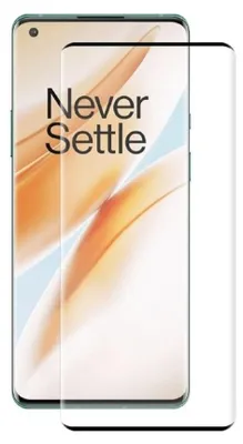 A screen protector is shown placed over a smartphone.