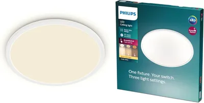 Produktbild von Philips Funktional Super Slim Deckenleuchte, 36 W, LED, 3600 lm, IP20, Weiß