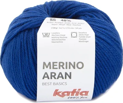 Produktbild von Katia Merino Aran 99 Ultramarine Blue Strickgarn