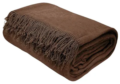 Produktbild von Decke, Baumwolldecke mit Fransen, hohe Qualität 150x200 Ba885 Braun