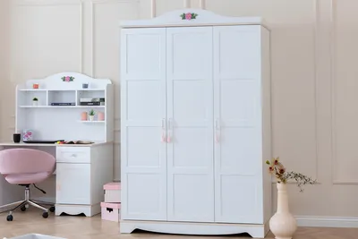Image de Armoire blanche 4 portes Designer bois Armoire chambre enfant Meubles