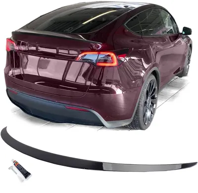 Obrázok produktu pre Spoilery zadného nárazníka, čierna lesklá farba, určené pre model Tesla Model Y od roku 2019