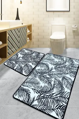 Produktbild von Mijolnir, Frond, Badematten-Set (2 Stück), Mehrfarbig, 100% POLYESTER, 40 x 60 cm