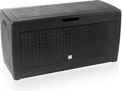 Produktbild von CASARIA® Gartenbox Anthrazit UV-beständig 310L Haltegriffe Rollen Terrasse Balkon Wohnzimmer Truhe Auflagenbox 119x48cm Flecht-Optik