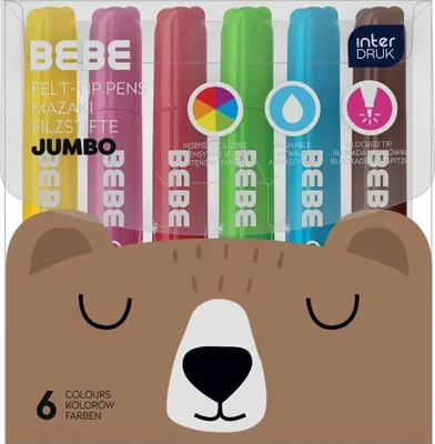 Immagine prodotto di Mazaki Jumbo 6 colori BEBE Friends - INTERDRUK