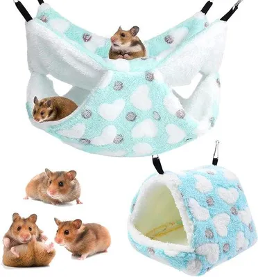 Produktbild von Hamster- und Chinchillahängematte - Weich und Wärme Fleece - Für kleine Nager und Kleintiere geeignet