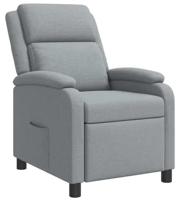 Image de vidaXL Fauteuil de relaxation gris clair Tissu