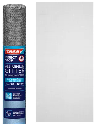 Produktbild von tesa Insektenschutz-Gitter COMFORT Ersatzrolle 100 x 120 cm grau