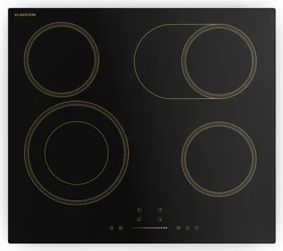 Produktbild von Klarstein Victoria Glaskeramikkochfeld - 60 cm, 4 Zonen, Retro-Design, 6600 W, Touch-Slider, Timer & Kindersicherung, Elektro Kochfeld mit Restwärmeanzeige, Victoria Serie