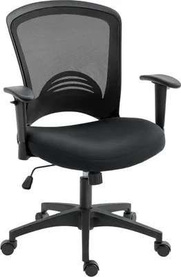 Produktbild von Ergonomischer Netz-Bürostuhl Schwarz Höhenverstellbar Schreibtischstuhl mit Wippfunktion Mesh Rückenlehne Drehstuhl mit Rollen Computerstuhl Arbeitsstuhl 120kg