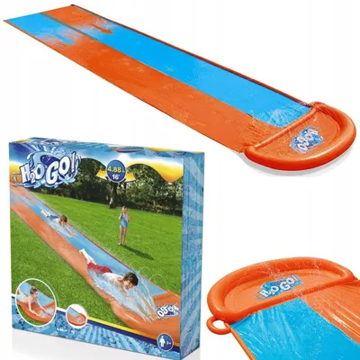 Produktbild von Bestway H2O Go! Wasserrutsche 52328 Doppelbahn 488cm