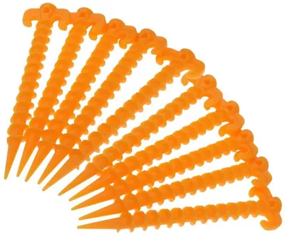 Productafbeelding van Zeltnagels (10 stuks) van kunststof, 20 cm, voor camping en buitengebruik